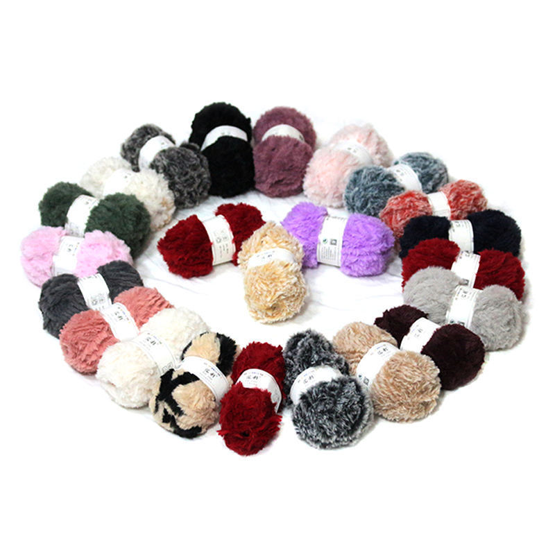 Wholesale Chunky Loop Chenille Yarn With Multiple Colors Soft 100% Polyester Cheap Price Loopy Knitting Yarn