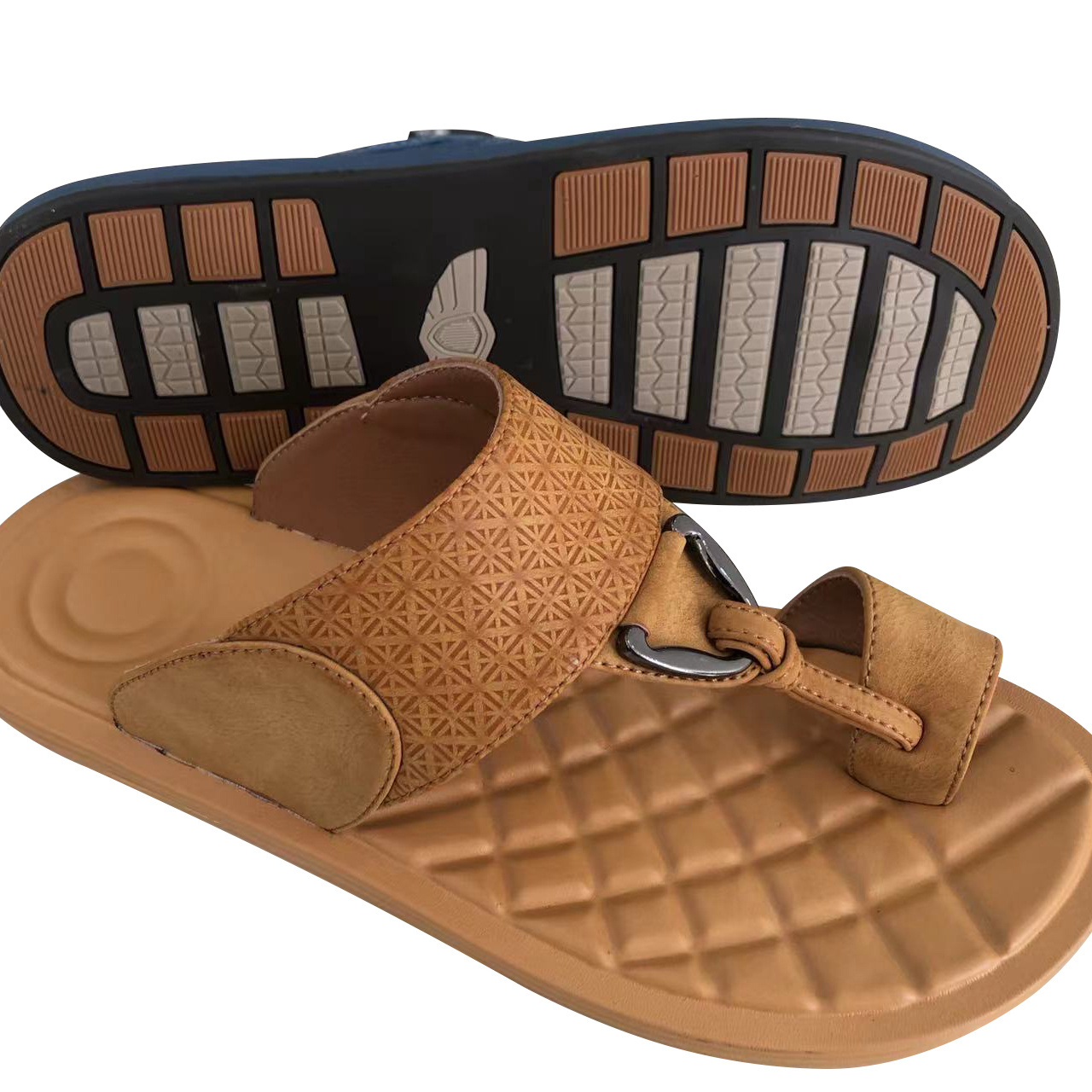 shoes arabic  Men Sandals flat Outdoor shoes Pu Epoxy Soft Bottom Viscose  Walking Daily Leisure Sandals Comfortable Beach