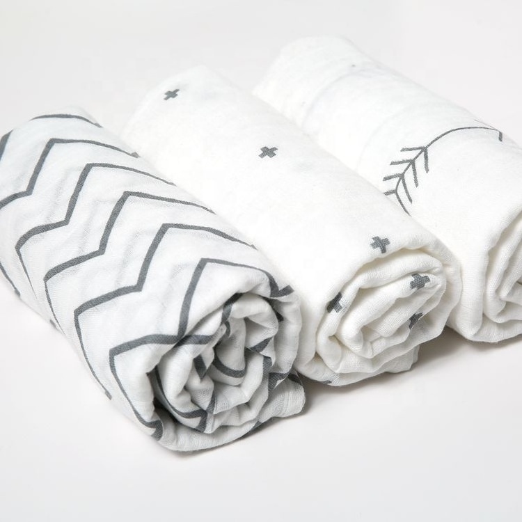 100% Organic cotton Muslin Baby Swaddle Blanket