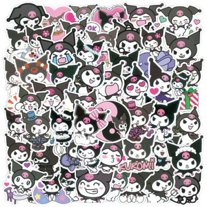 50Pcs Japanese Cute Cartoon Anime Sanrio Kulomi Cinnamon Melody Hello Kitty Pochacco Stickers For Kids