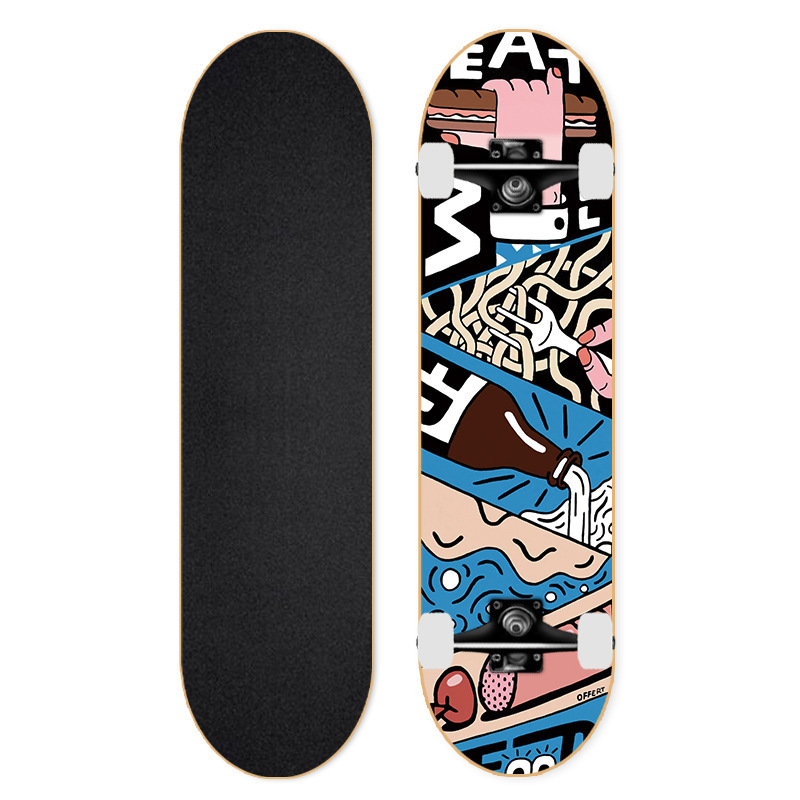 2021 hot sale wholesale skateboard adult deck  pro skate board 7 Layer Maple wood longboard Complete skateboard trucks