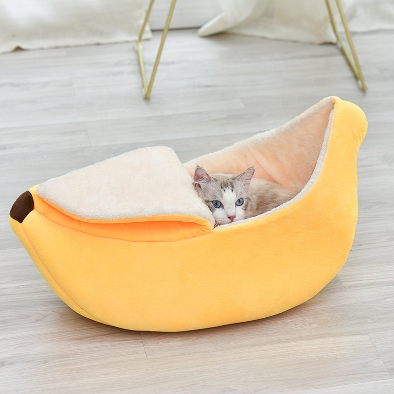 Fashion pet house round cat bed four seasons universal pet bed banana house wholesale