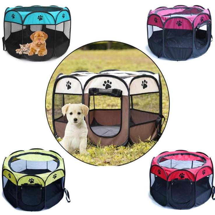 Wholesale Pet Dog Fence  Oxford Cloth Playpen Dog Cage Exercise Kennel for Dog Cat Foldable Carrier