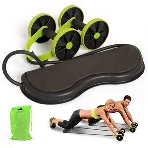 In Door Muscle Exercise Equipment Power Roll Abdominal and all Body Workout Double Wheel Arm Waist Leg Trainer Home Gym Fitness