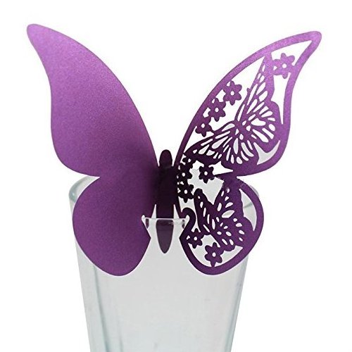 Paper Butterfly Table Number Place Card Name Card Wine Glass Cup Decoration Wall Decals Sticker for Wedding Party Favor Decor