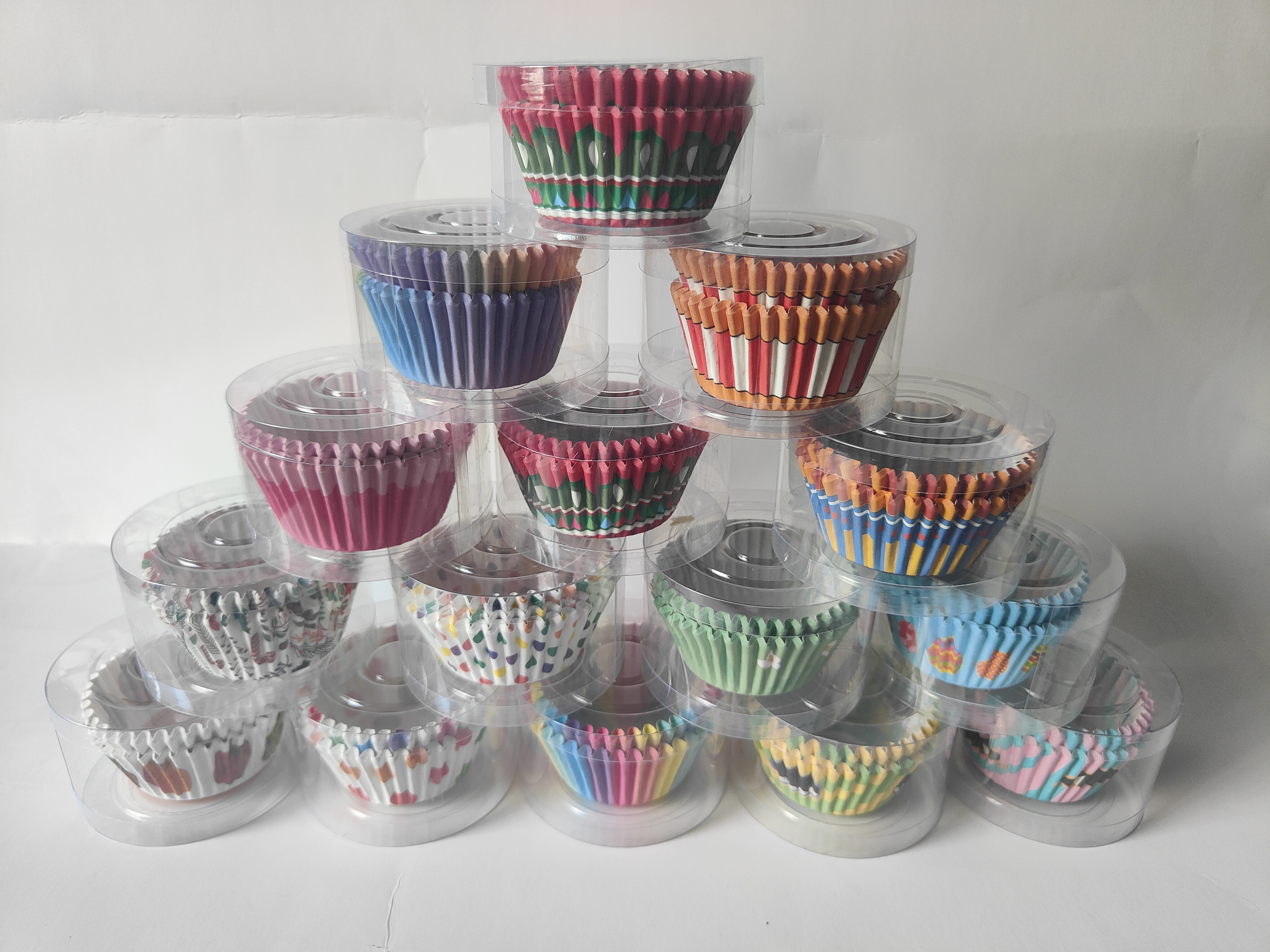 Spot random shipment Cupcake Liners White Black Copper Metallic Cupcake cases Baking Cups food grade paper 50 PVC tube