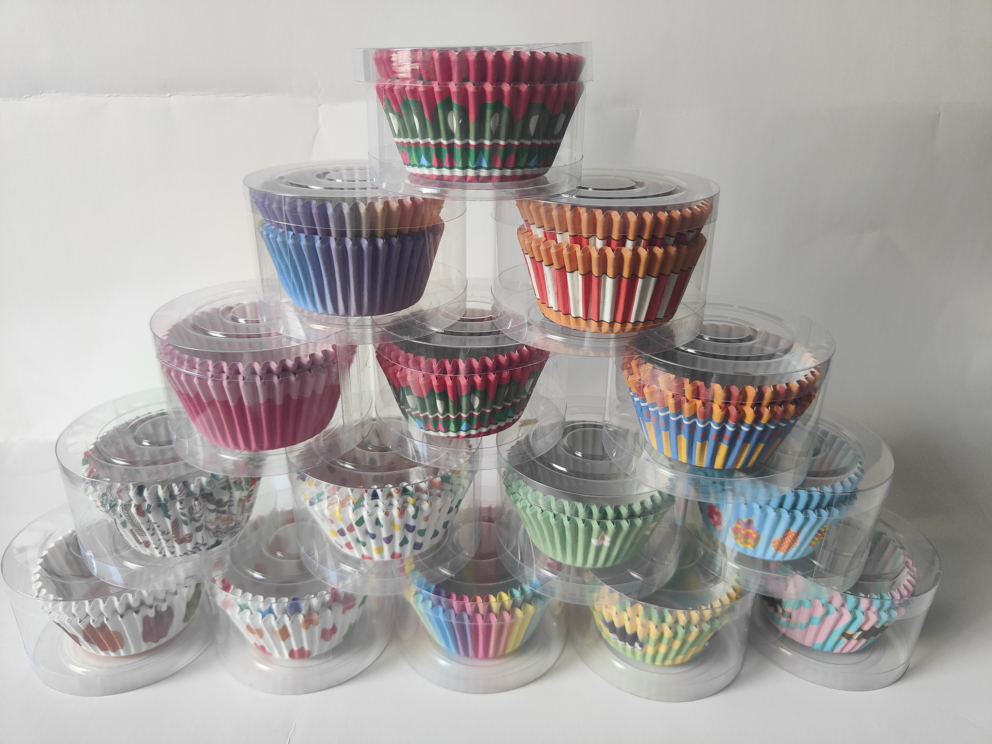 Spot random shipment Cupcake Liners White Black Copper Metallic Cupcake cases Baking Cups food grade paper 50 PVC tube