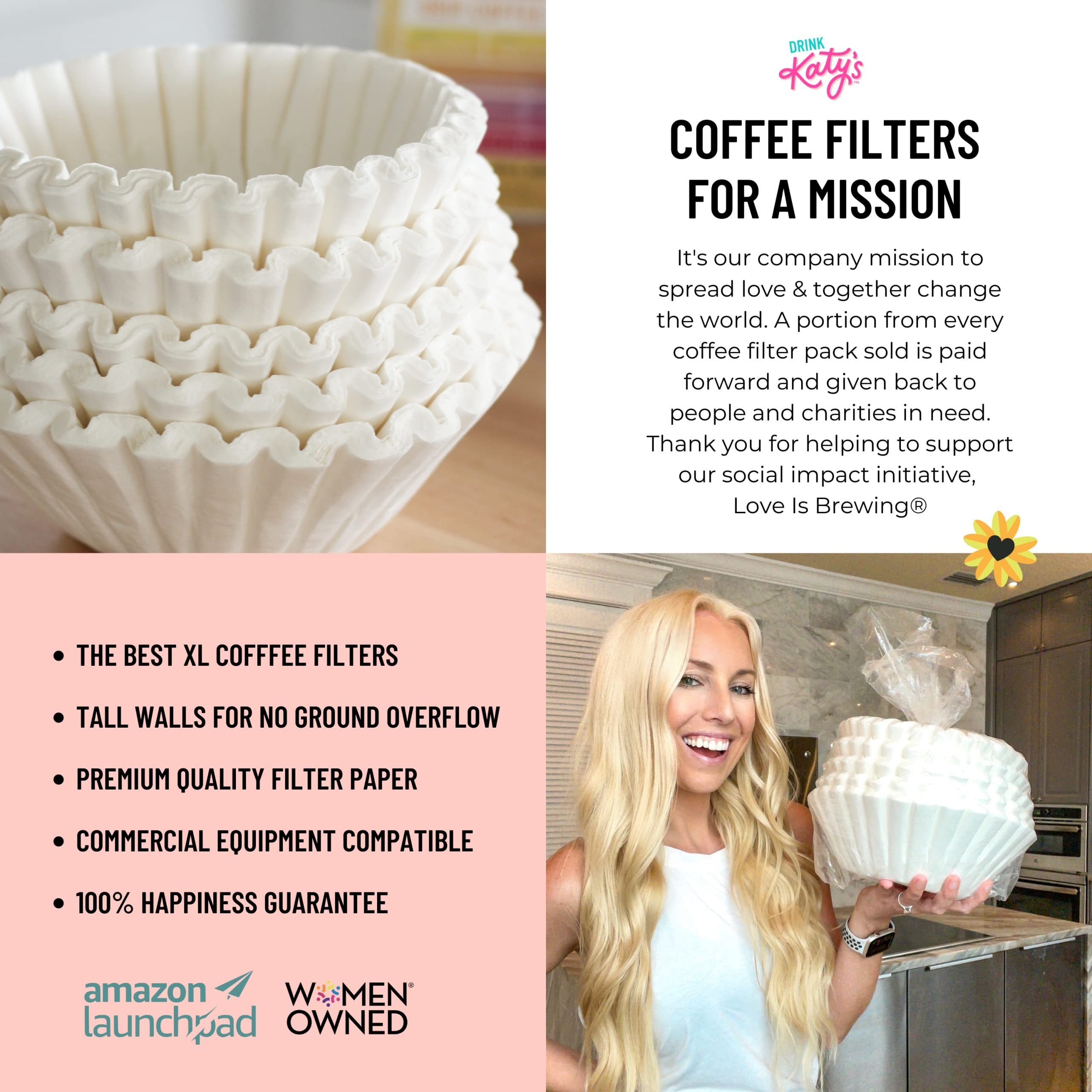 Extra Large Coffee Filters Premium for 1.5 - 3 Gallon Commercial Coffee & Tea Machines Used in Cafes Restaurants Offices