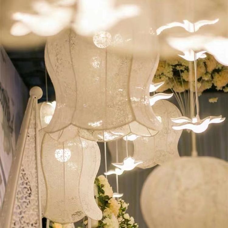 Hintcan lamp shades simple ceiling lamp  Umbrella shaped orchid of the Valley hanging light ceiling wedding decoration