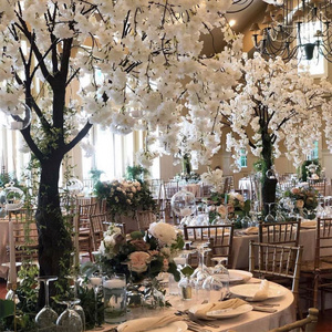 artificial cherry blossom tree centerpieces pink and white silk flower for wedding table decoration