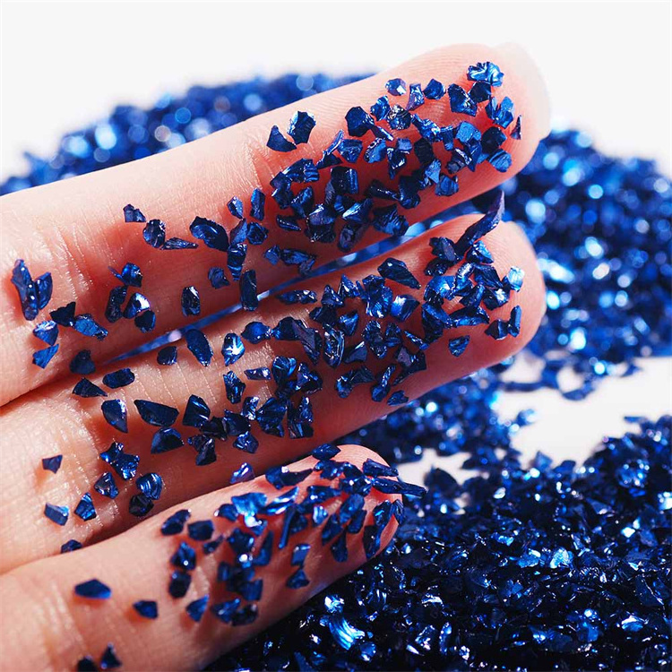 Hisenlee 200G Crushed Glass Irregular Stone Chunky Sequins Iridescent Flakes for DIY Epoxy Resin Nail Art 2-4MM Vase Filler