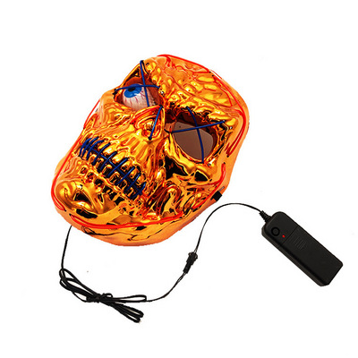 Neon Purge Mask LED Flashing Halloween EL Mask Battery Operated Light Up EL Skeleton Mask For Halloween Party