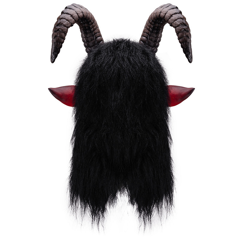 Halloween Costumes Antelope Horror Mask Realistic Red Goat Headgear Dance Show Costume Props Cosplay Halloween Masks