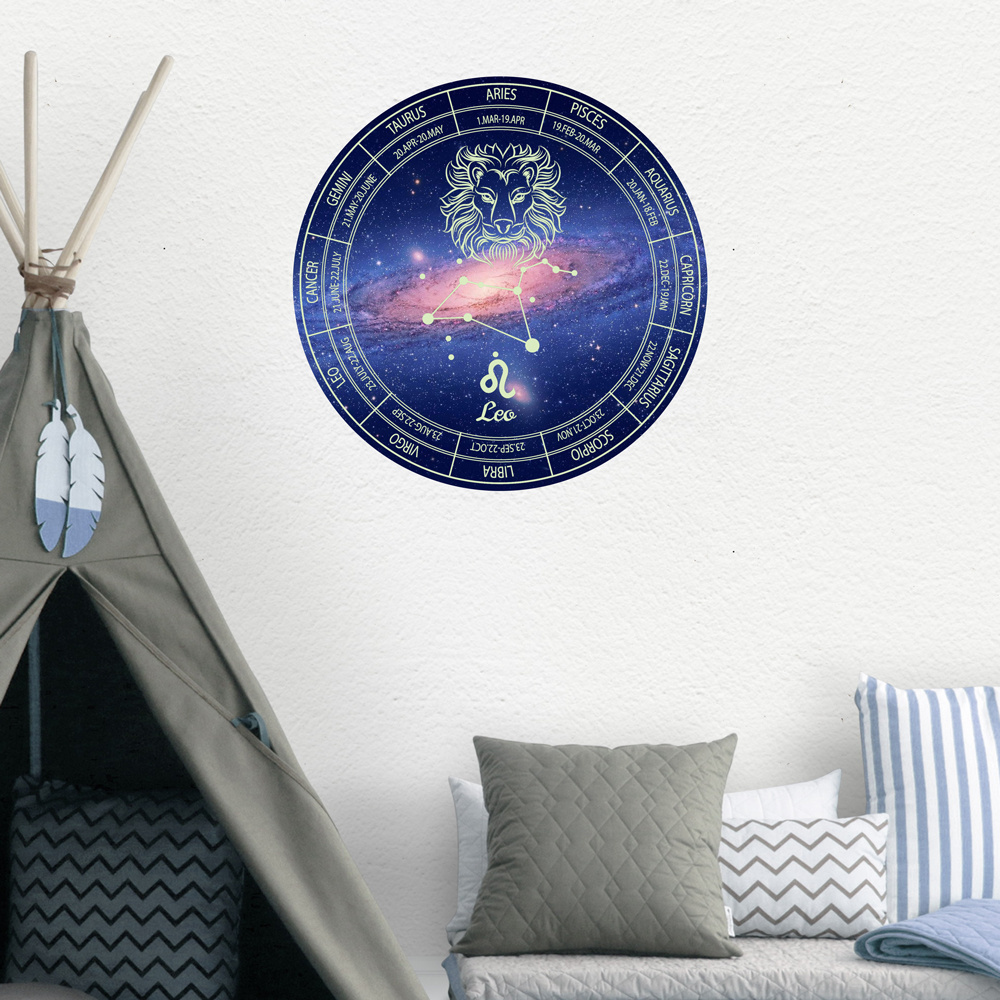 20CM Twelve Constellations Luminous Glowing Sticker Shining Stars Decor,Wall Decal Sticker DIY Adhesive Wall Sticker