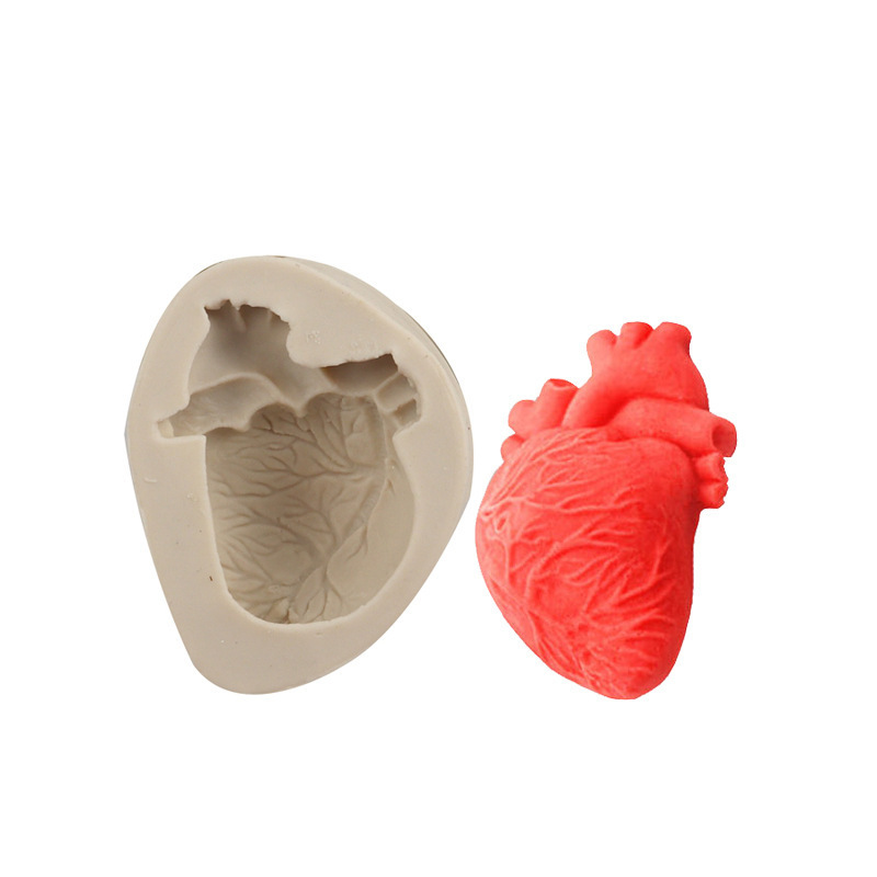 Halloween Series Crystal Epoxy Resin Mold Human Organs Heart Brain Shape Silicone Mould Diy Craft Making Tool