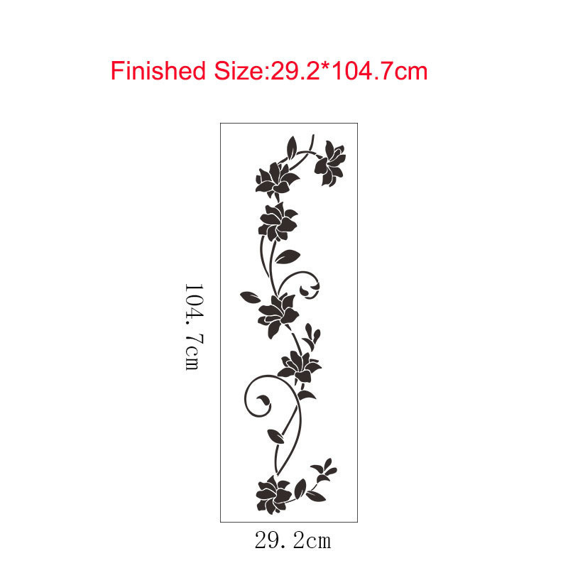 Flower Vine Wall Sticker Refrigerator, bedroom, living room decoration, carved environmentally friendly PVC wallpaper