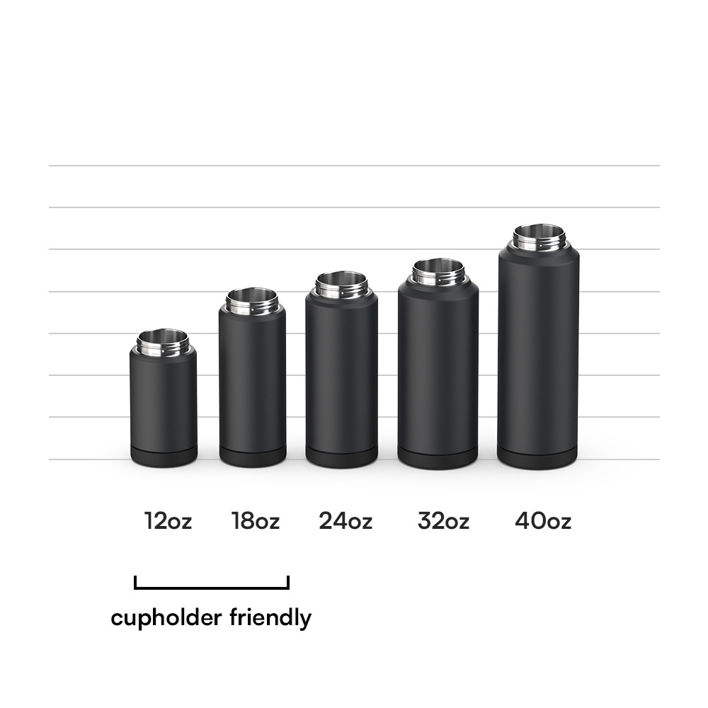 New Mould Water Bottle Customized Logo Flask Stainless Steel Reusable Vacuum Insulated Wide Mouth Sports Bottle with Straw Lid