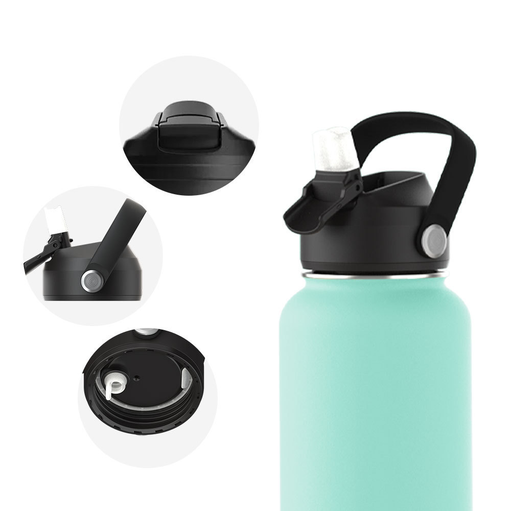 New Patent 1 Litre 1.2 Litre Stainless Steel Water Bottle Vacuum Flask  Bottle with Straw Lid Insulated Outdoor Bottle