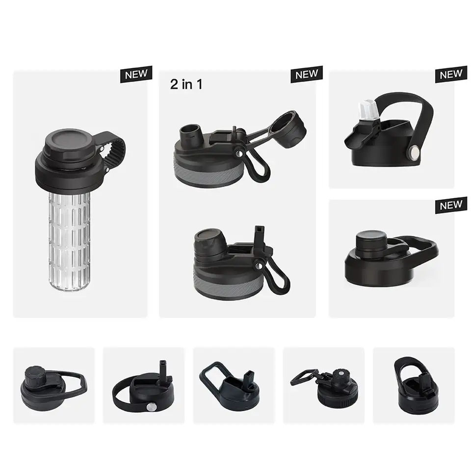 Amazing Items Double Wall Water Bottle Metal Wide Mouth Bottle Water Insulated Double Wall Stainless Steel Water Bottles