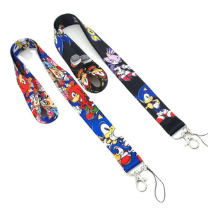 Hot sale Sonic games cartoon Strap Polyester Lanyards For Keys ID Card Key Phone Keychain Polyester Saw Lanyards