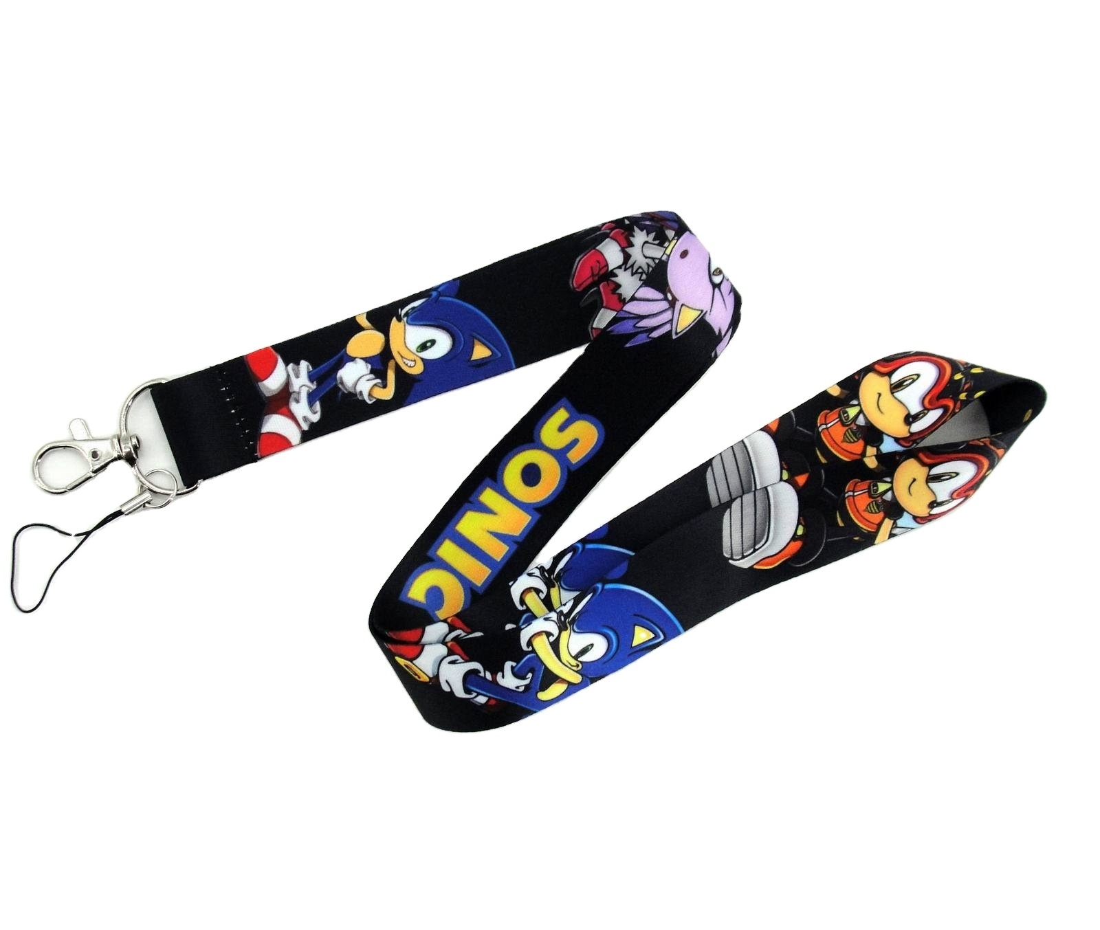 Hot sale Sonic games cartoon Strap Polyester Lanyards For Keys ID Card Key Phone Keychain Polyester Saw Lanyards