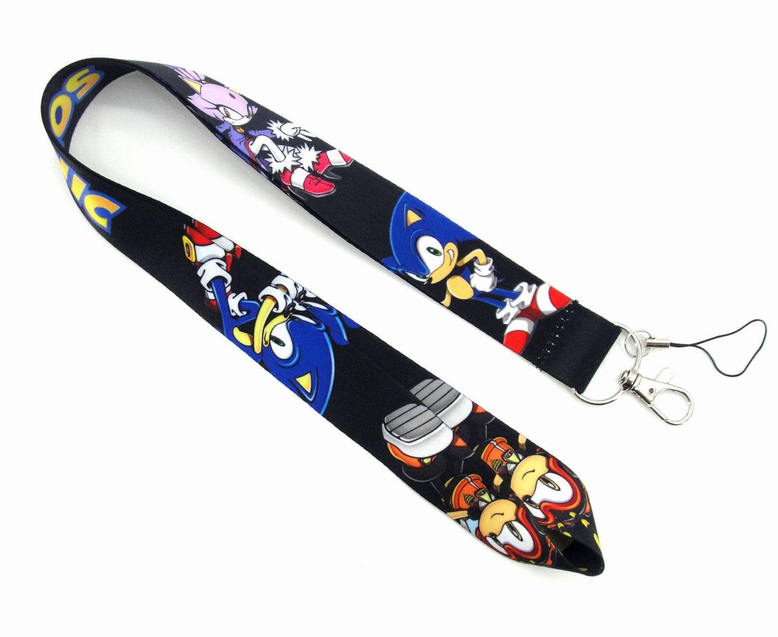 Hot sale Sonic games cartoon Strap Polyester Lanyards For Keys ID Card Key Phone Keychain Polyester Saw Lanyards