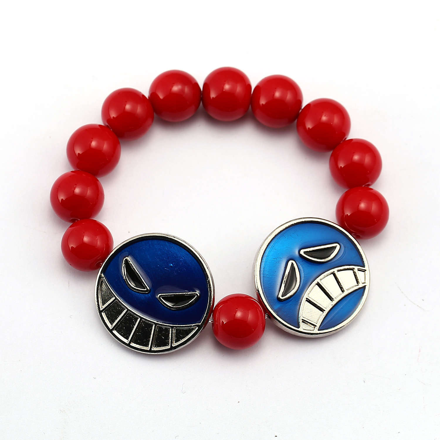 New anime accessories One Piece Luffy necklace white beard fire fist Ace bracelet