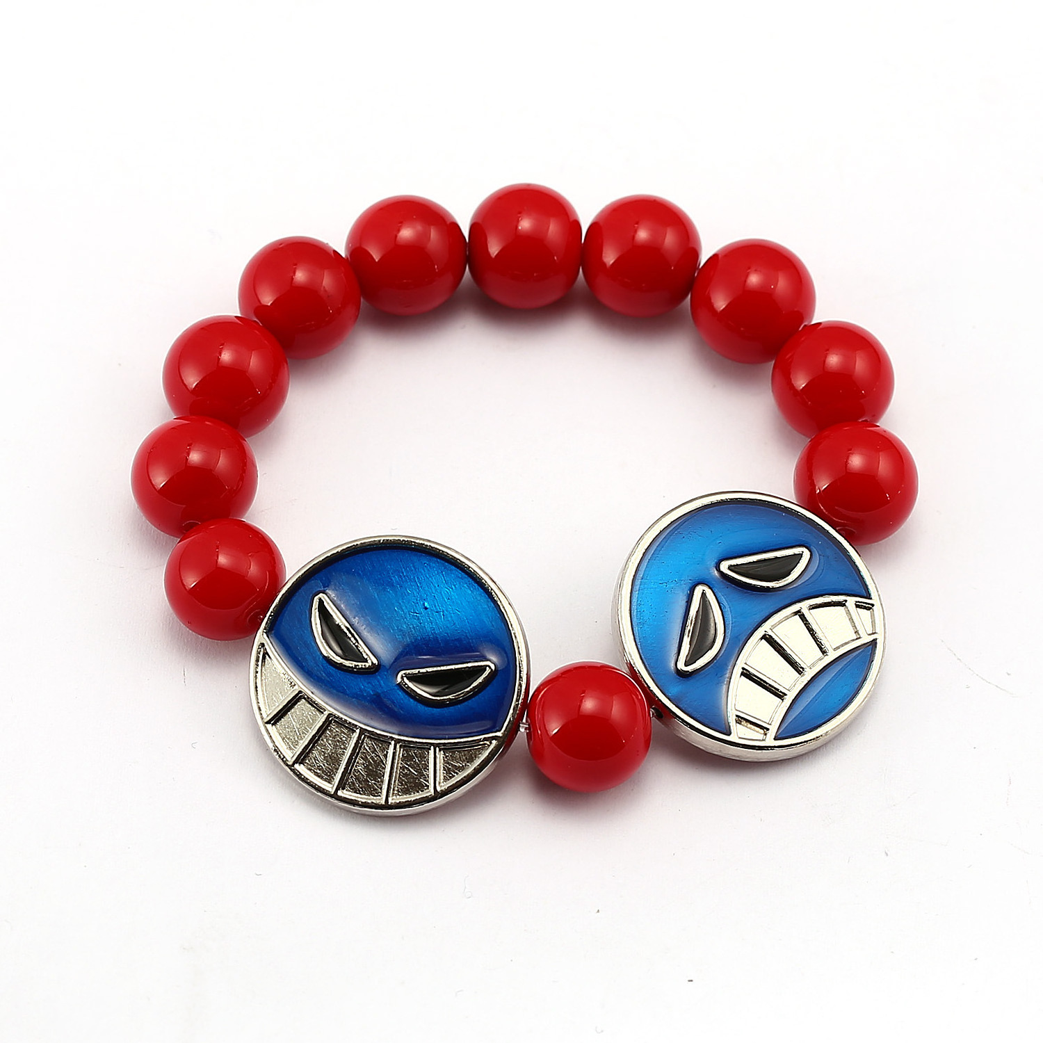 New anime accessories One Piece Luffy necklace white beard fire fist Ace bracelet