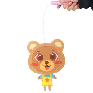 Factory Direct Price Led Light Toys Big Head Cartoon Animal Portable Lantern For Children