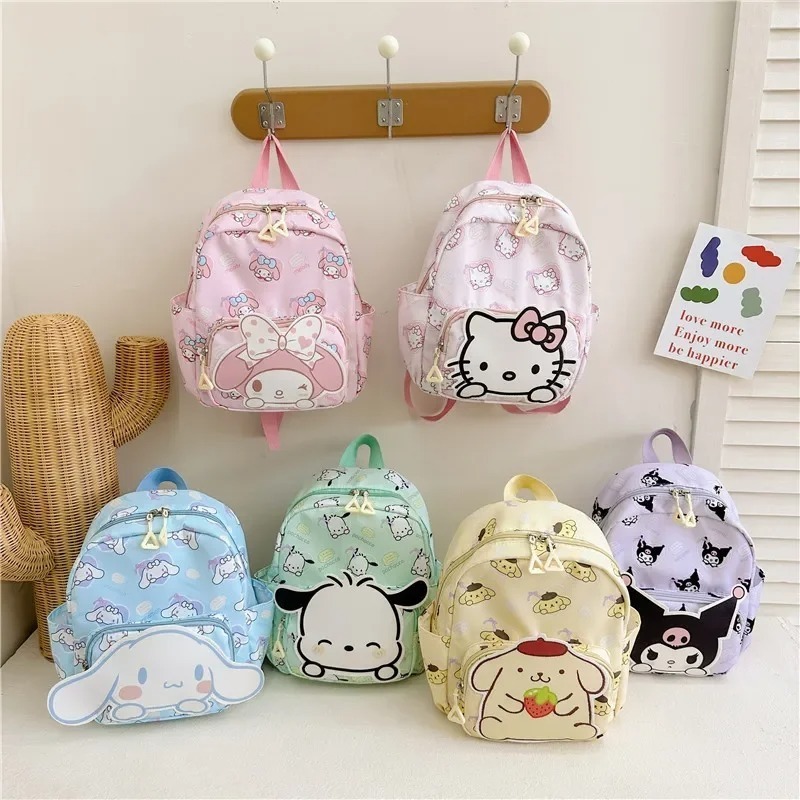 Hello mini  Kitty Children's Bags Cartoon Cute Boys and Girls Burden Reduction Kindergarten Backpack Children Backpack