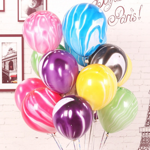 Wholesale 10 Inch Agate Latex free balloons Multi-color Round Shaped globos al por mayor party balloon