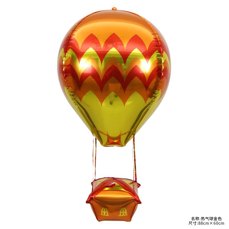 22 Inch 4d Aluminum Film Balloon Floating Arrangement Hot Air Balloon Rocket 4d Ball Wedding Birthday Party Decoration