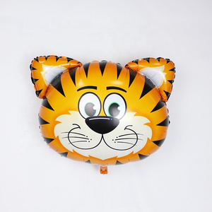 New Arrival Birthday Party Decorations Tiger head foil Ballons animals mylar balloons