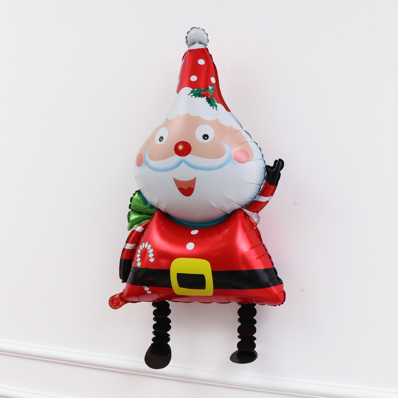 2024 new arrival Walking Santa Claus Balloons Inflatable  foil balloon For Merry Christmas Indoor decoration balloon