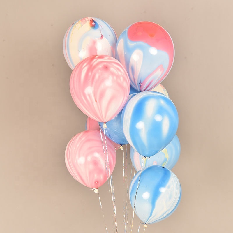 Wholesale 10 Inch Agate Latex free balloons Multi-color Round Shaped globos al por mayor party balloon