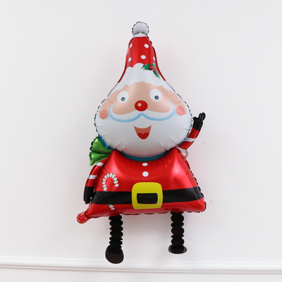 2024 new arrival Walking Santa Claus Balloons Inflatable  foil balloon For Merry Christmas Indoor decoration balloon