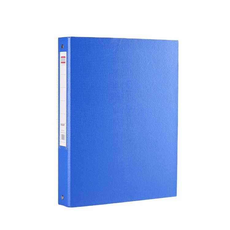 Hot Sale A4 Hard Cover Document File Folder PP 3 Ring Binder File Folder Plastic Blue Classic File Folder