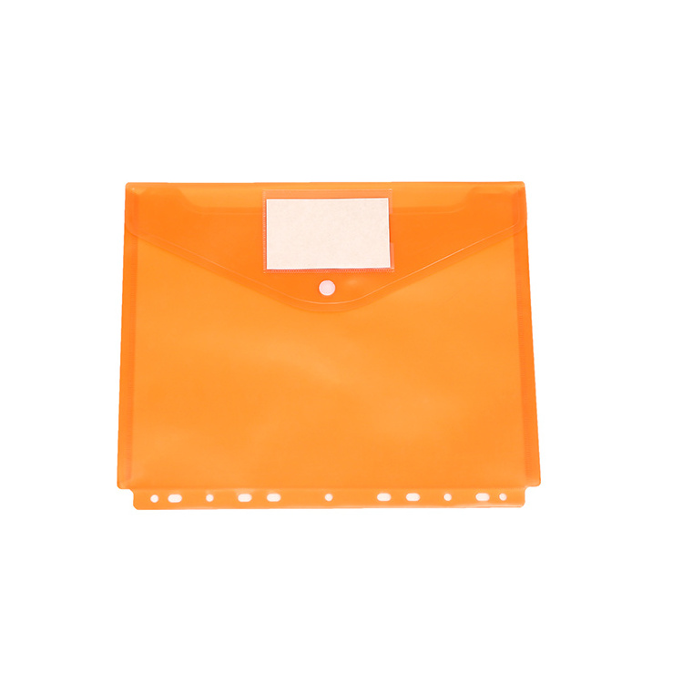 Filing Products 11 hole Letter size Document Bag Felt Button Bag Punch Pockets with Card