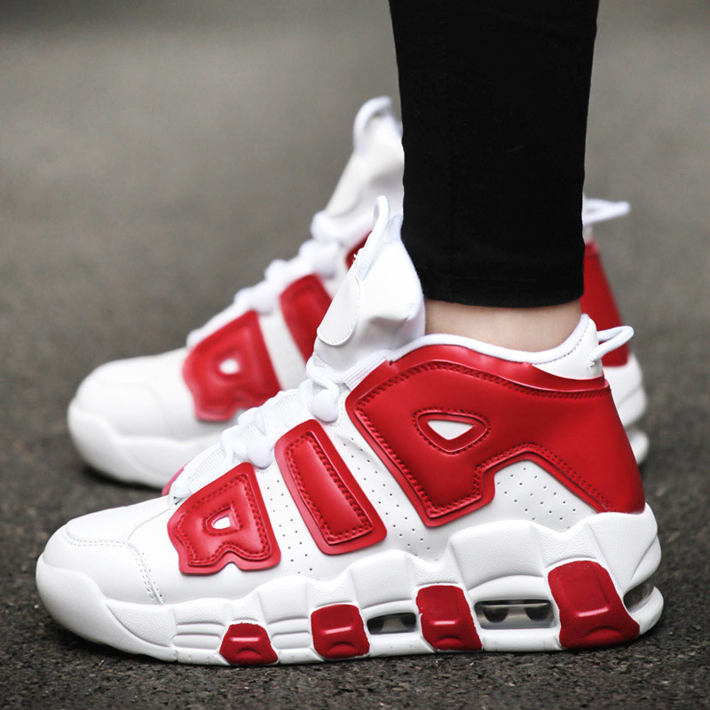 Size 36-45 Uptempo Mens Basketball Shoes Women 96 QS Maroon Scottie Pippen Air Sports Sneakers for Couple