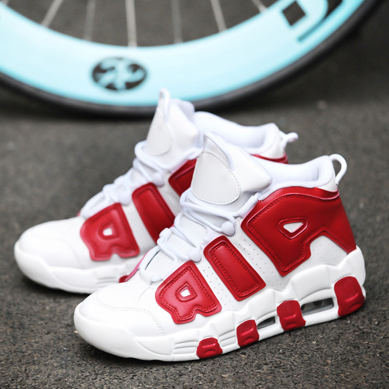 Size 36-45 Uptempo Mens Basketball Shoes Women 96 QS Maroon Scottie Pippen Air Sports Sneakers for Couple