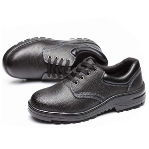 Labor Insurance Steel Toe Anti-Smashing Comfortable Genuine Leather Oil Resistant Safety Shoes