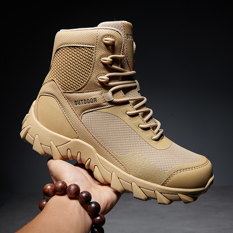 Cross Border Large Size Breathable Hiking Boots Outdoor Sports Waterproof Wear Resistant Boots Men