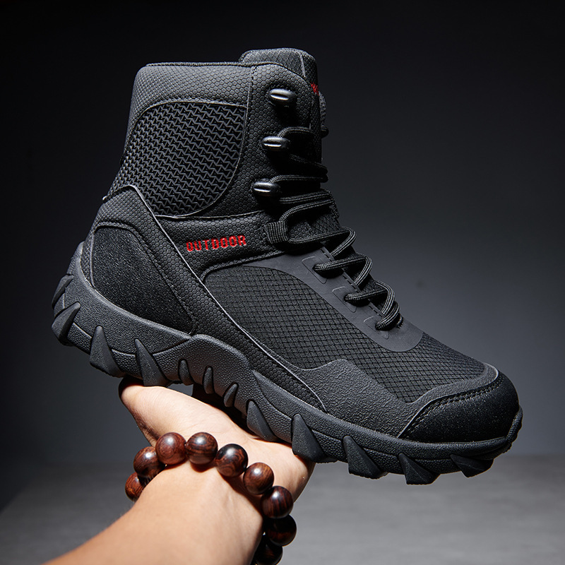 Cross Border Large Size Breathable Hiking Boots Outdoor Sports Waterproof Wear Resistant Boots Men