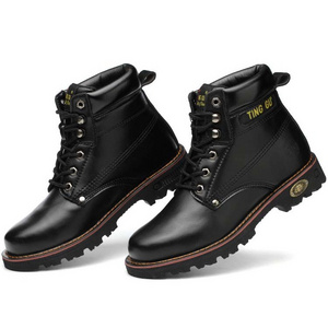 Fashion Casual High Cut Protection Climbing Black Boots Industrial Work Foot Protection Safety shoes