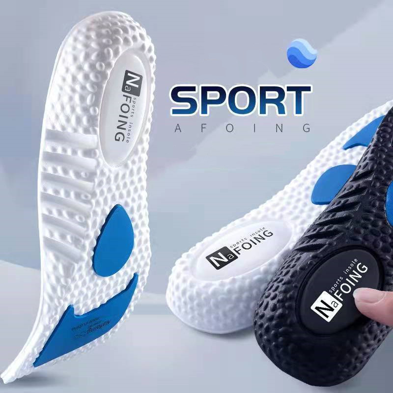 Sports insoles Air cushion Shock absorbent men and women breathable sweat absorbing anti odor sports super soft sole insoles