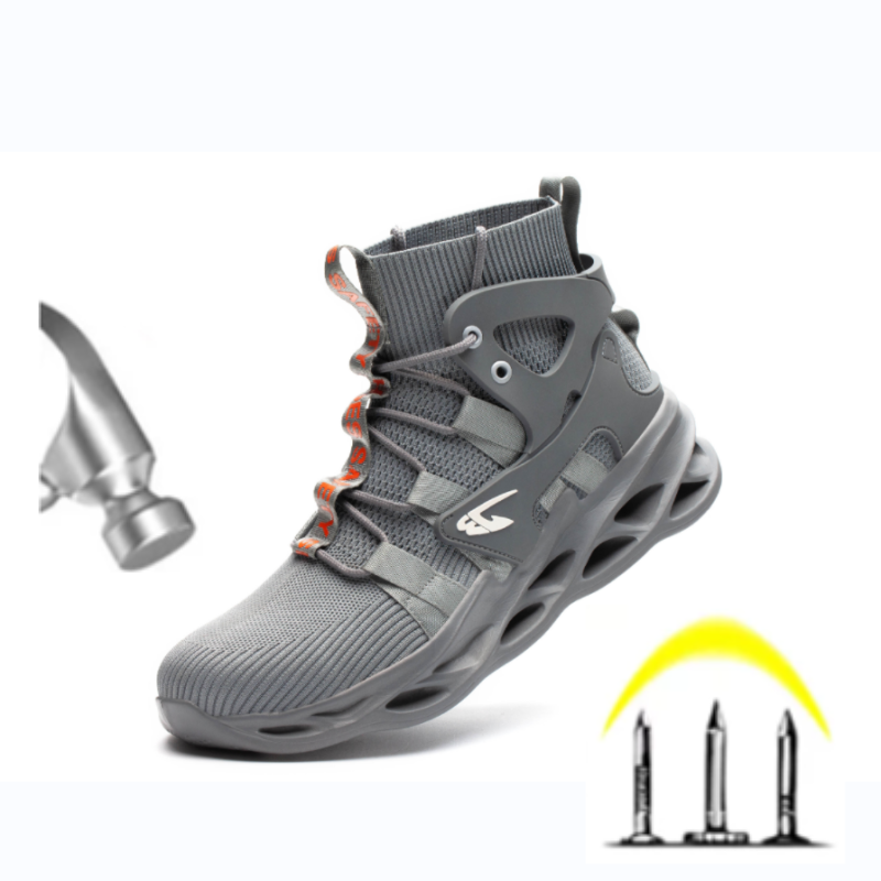 High Cut Anti-Puncture Construction Work Boots Light Weight Hiking Men Safety Boots for Worker