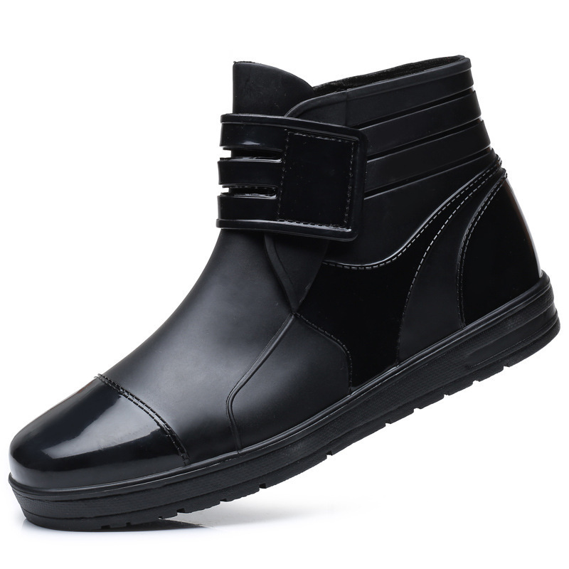 Men's Short Rain Boots Low Top Non Slip Waterproof Rain Boots Fashion Trend Chef Water Boots