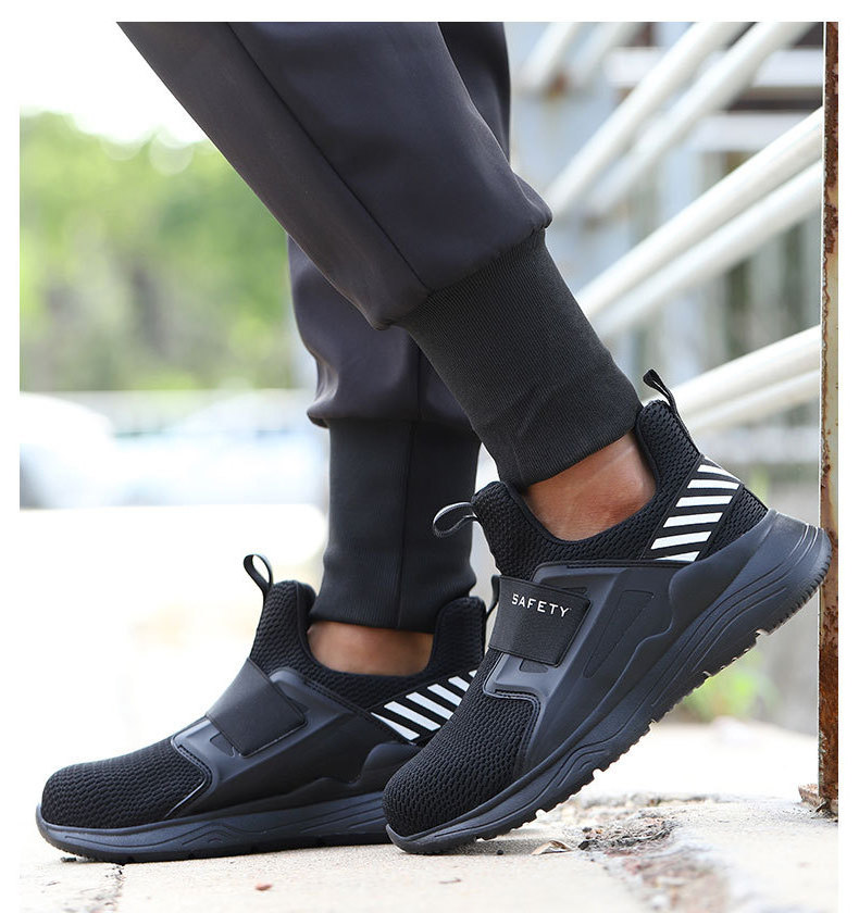 Breathable stylish sport Industrial Steel toe Fiber Insole Light Weight sneaker Men Work Safety Shoes