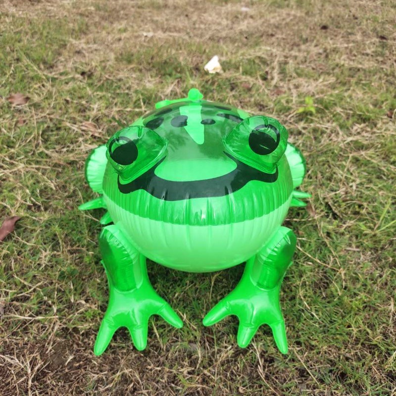 Daily Life Children Play Glowing Pvc Inflatable Toy Elastic Light Up Frog Balloon Toy