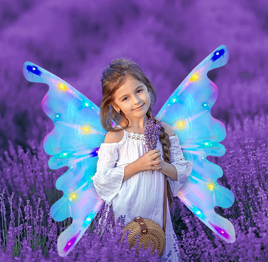 Hot Selling Led Butterfly Wing Children Electric Moving Butterfly Fairy Wings For Kids